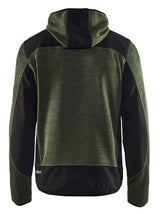 Blåkläder 4930 Strikket jakke med softshell nærbillede med logo