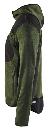 Blåkläder 4930 Strikket jakke med softshell produktbillede med tryk