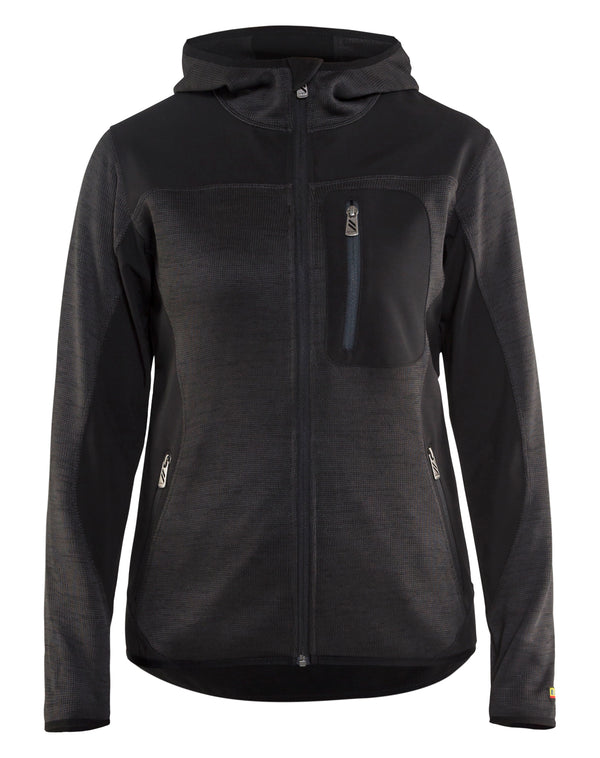 Blåkläder 4931 Dame Strikket jakke med softshell med tryk eller logo – arbejdstøj og firmatøj