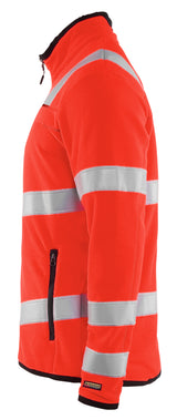 Blåkläder 4941 High Vis Microfleece Jakke nærbillede med tryk