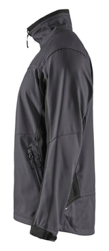 Blåkläder 4950 Softshell Jakke nærbillede med tryk