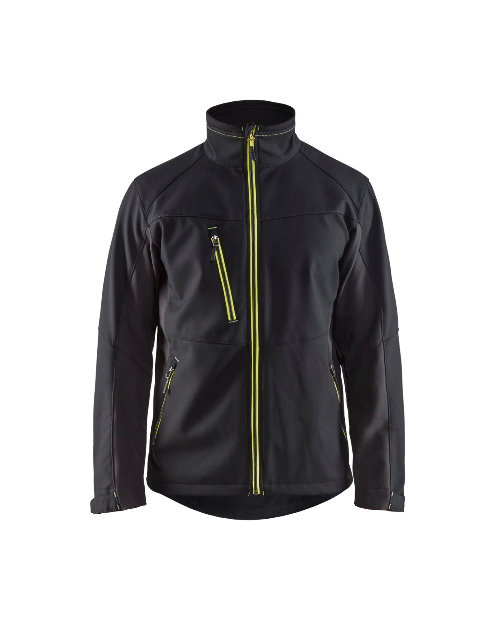 Blåkläder 4950 Softshell Jakke, Sort/High Vis Gul