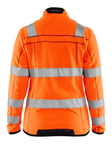 Blåkläder 4966 Dame High Vis Microfleece Jakke nærbillede med logo