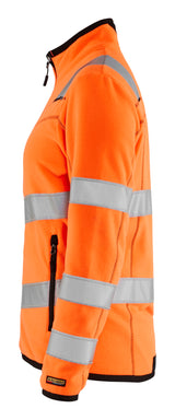Blåkläder 4966 Dame High Vis Microfleece Jakke produktbillede med tryk