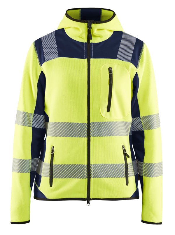 Blåkläder 4967 Dame High Vis Strikket Softshell Jakke med tryk eller logo – arbejdstøj og firmatøj