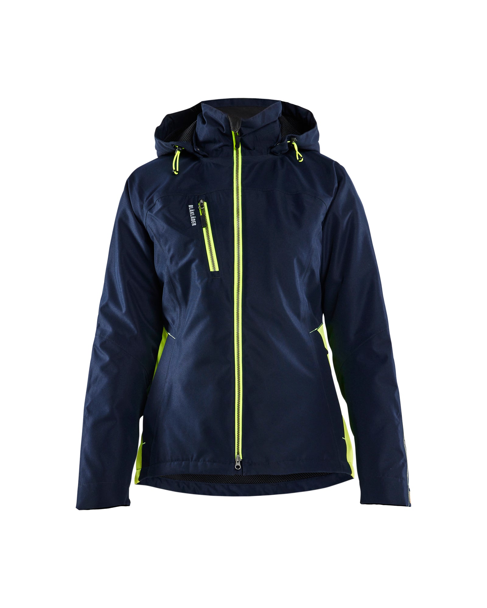 Blåkläder 4972 Dame Letforet Vinterjakke, Mørk Marineblå/High Vis Gul