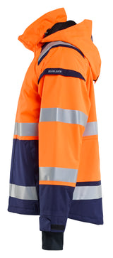 Blåkläder 4987 High Vis Skaljakke nærbillede med tryk