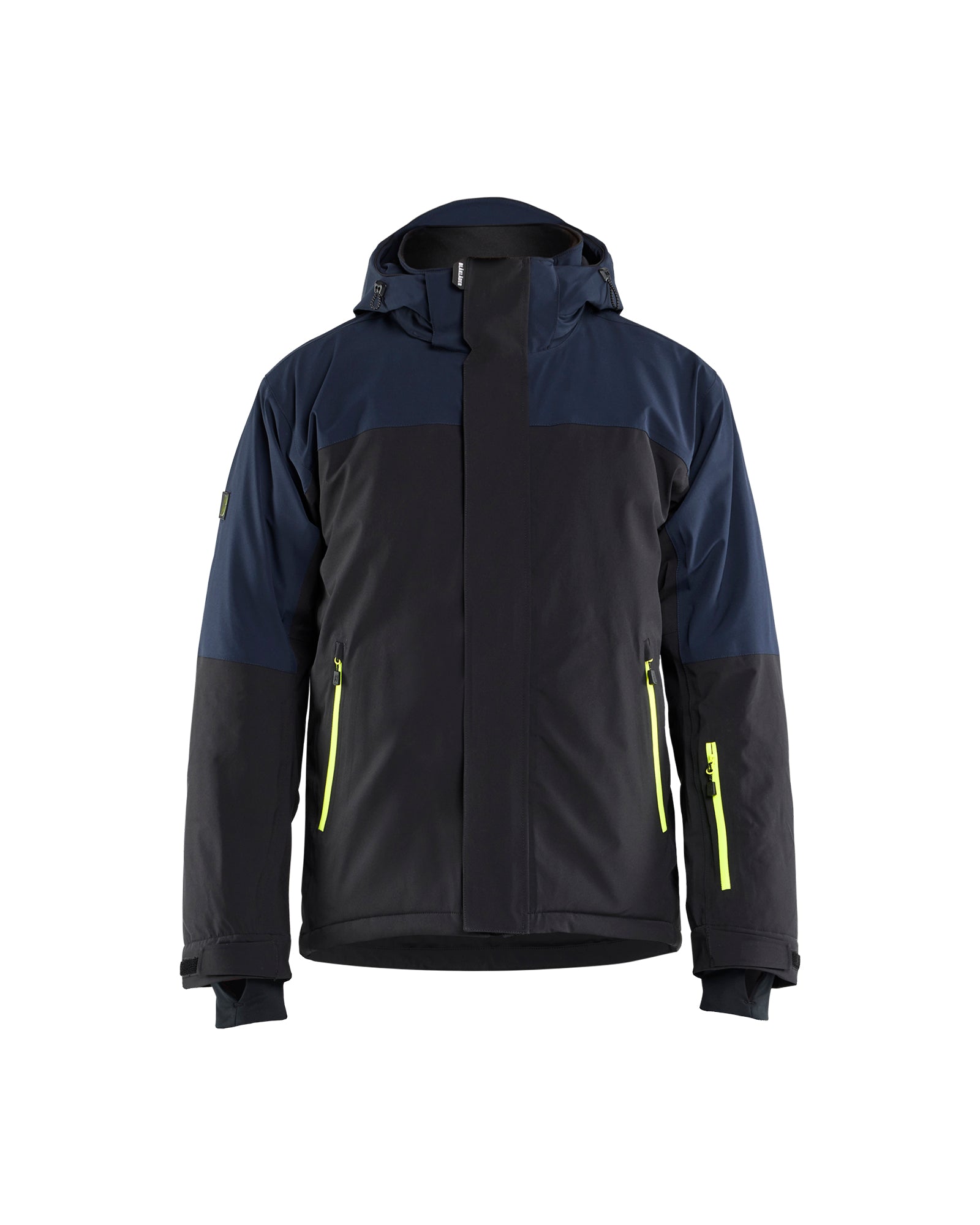 Blåkläder 4991 Striker Vinterjakke 4-vejs Stretch, Mørk Marineblå/High Vis Gul