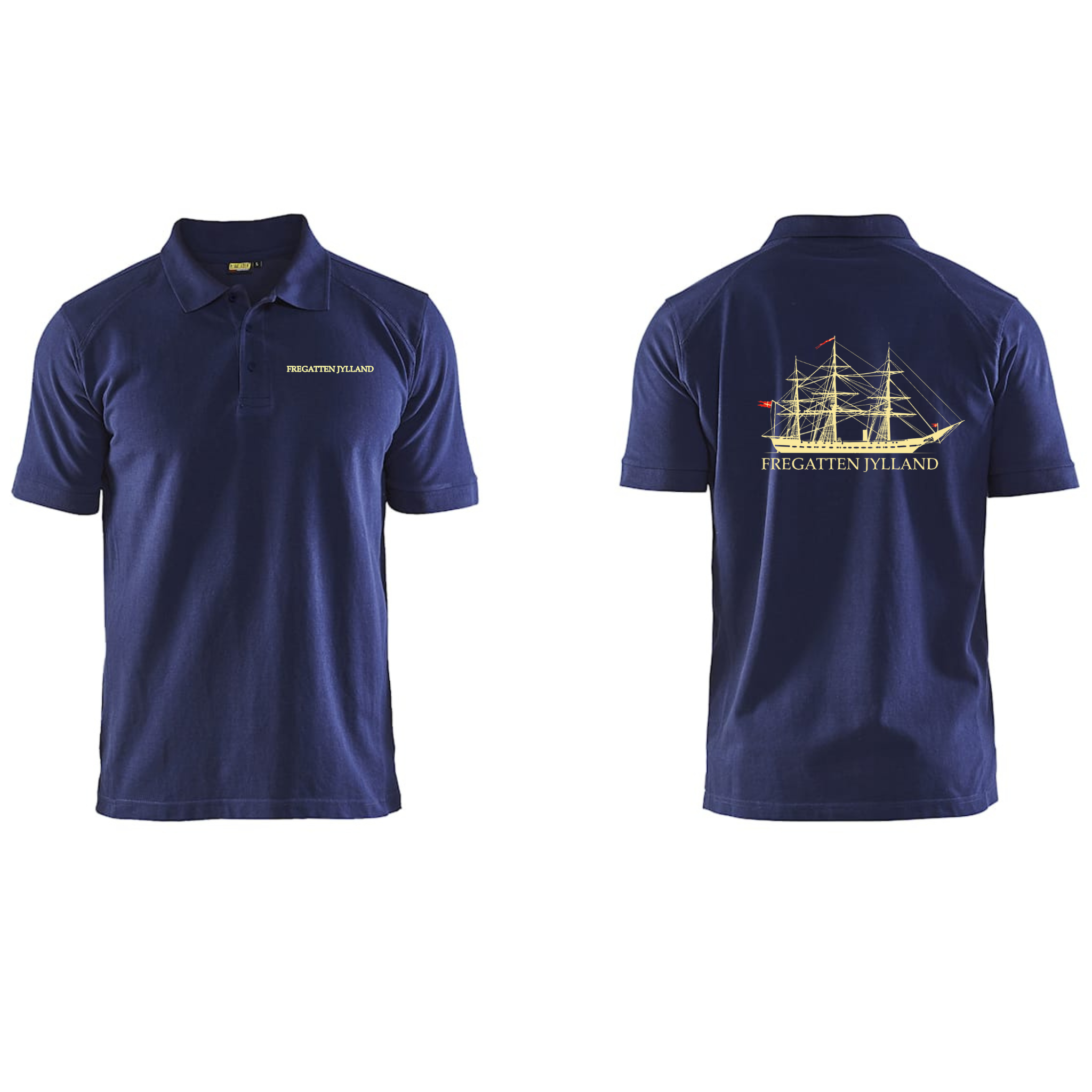 Fregatten Jyllands Blåkläder 3324 Poloshirt m/bryst og ryglogo med tryk eller logo – arbejdstøj og firmatøj
