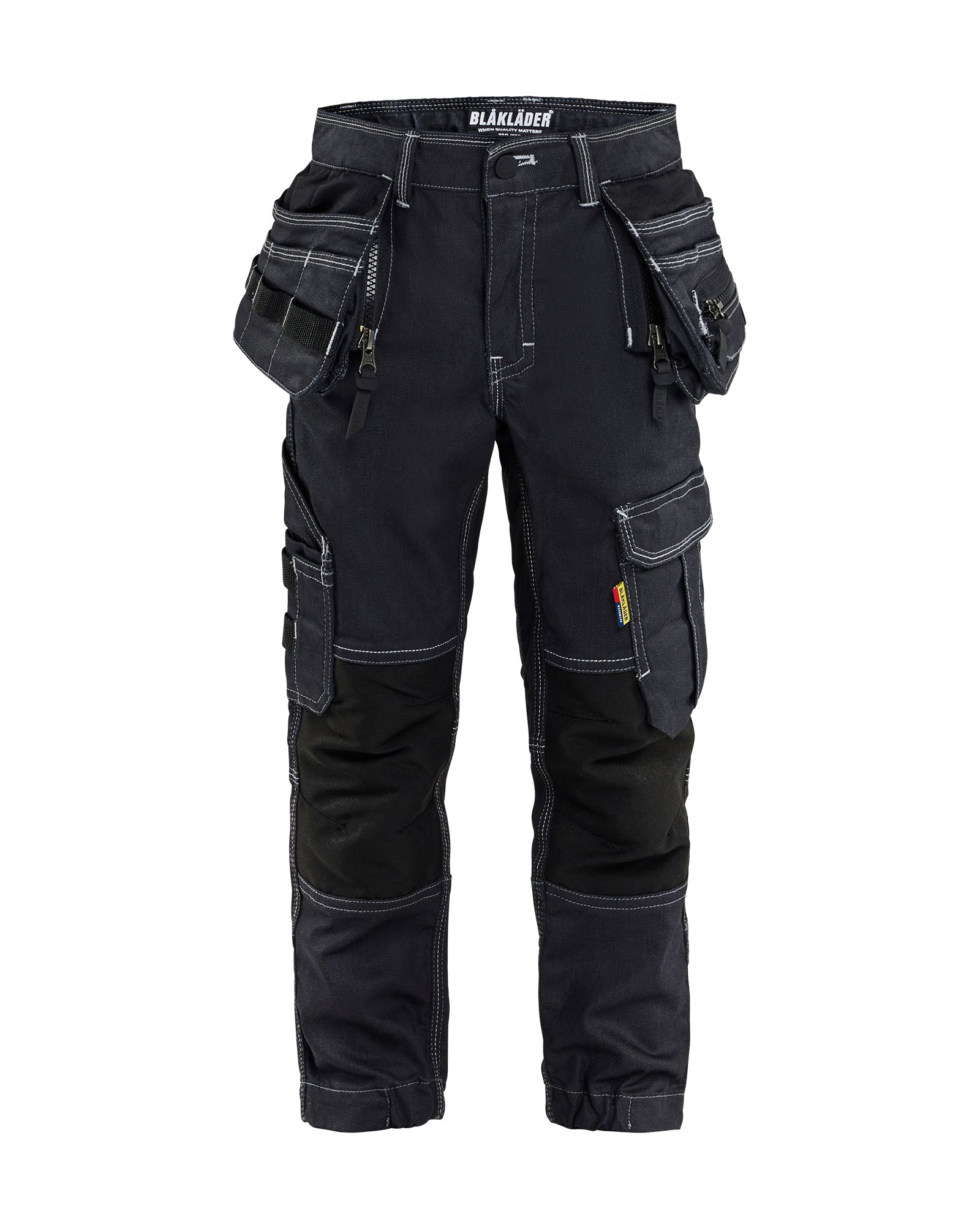 Blåkläder 5225 Håndværkerbuks med Stretch X1900 til Børn, Marineblå/Sort