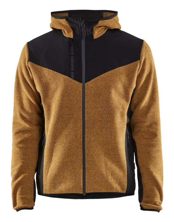 Blåkläder 5940 Strikket Jakke med Softshell med tryk eller logo – arbejdstøj og firmatøj
