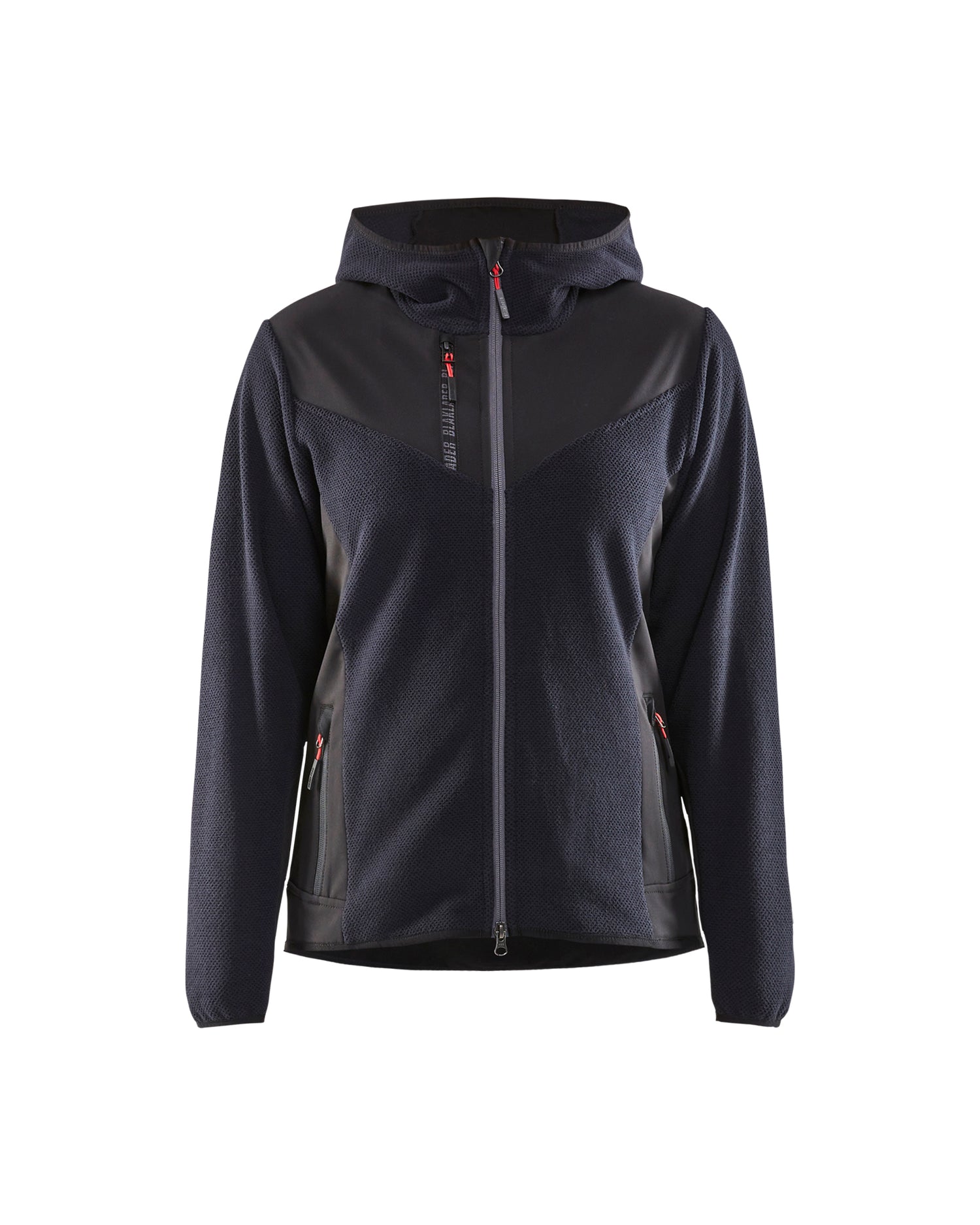 Blåkläder 5941 Dame Strikket Jakke med softshell, Mørk Marineblå/Sort