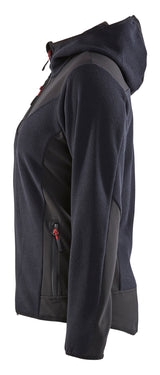 Blåkläder 5941 Dame Strikket Jakke med softshell produktfoto med tryk