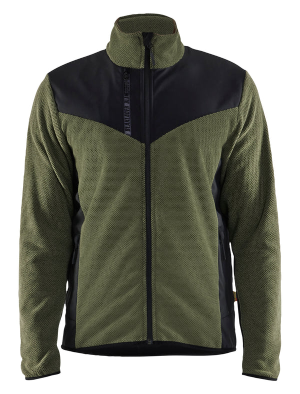 Blåkläder 5942 Strikket Jakke med Softshell med tryk eller logo – arbejdstøj og firmatøj