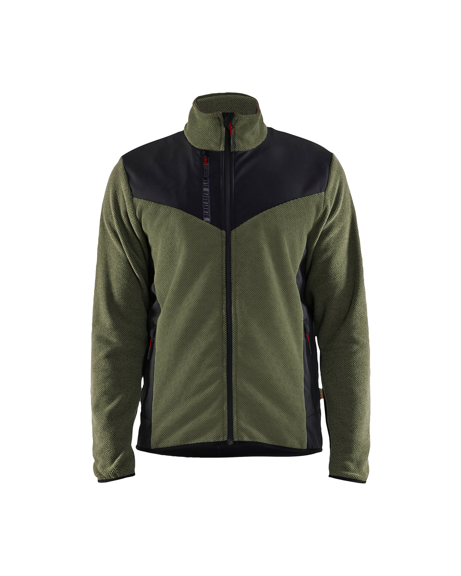 Blåkläder 5942 Strikket Jakke med Softshell, Efterårsgrøn/Sort