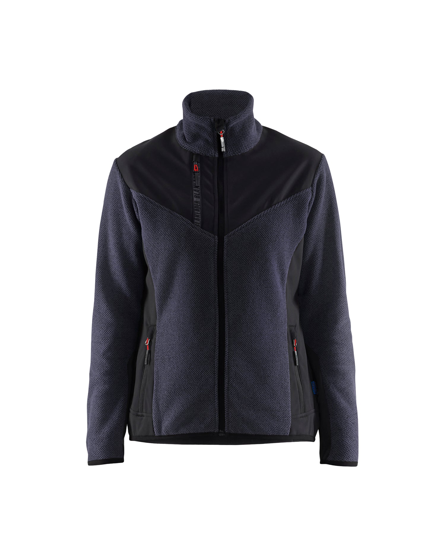 Blåkläder 5943 Dame Strikket jakke med Softshell, Mørk Marineblå/Sort