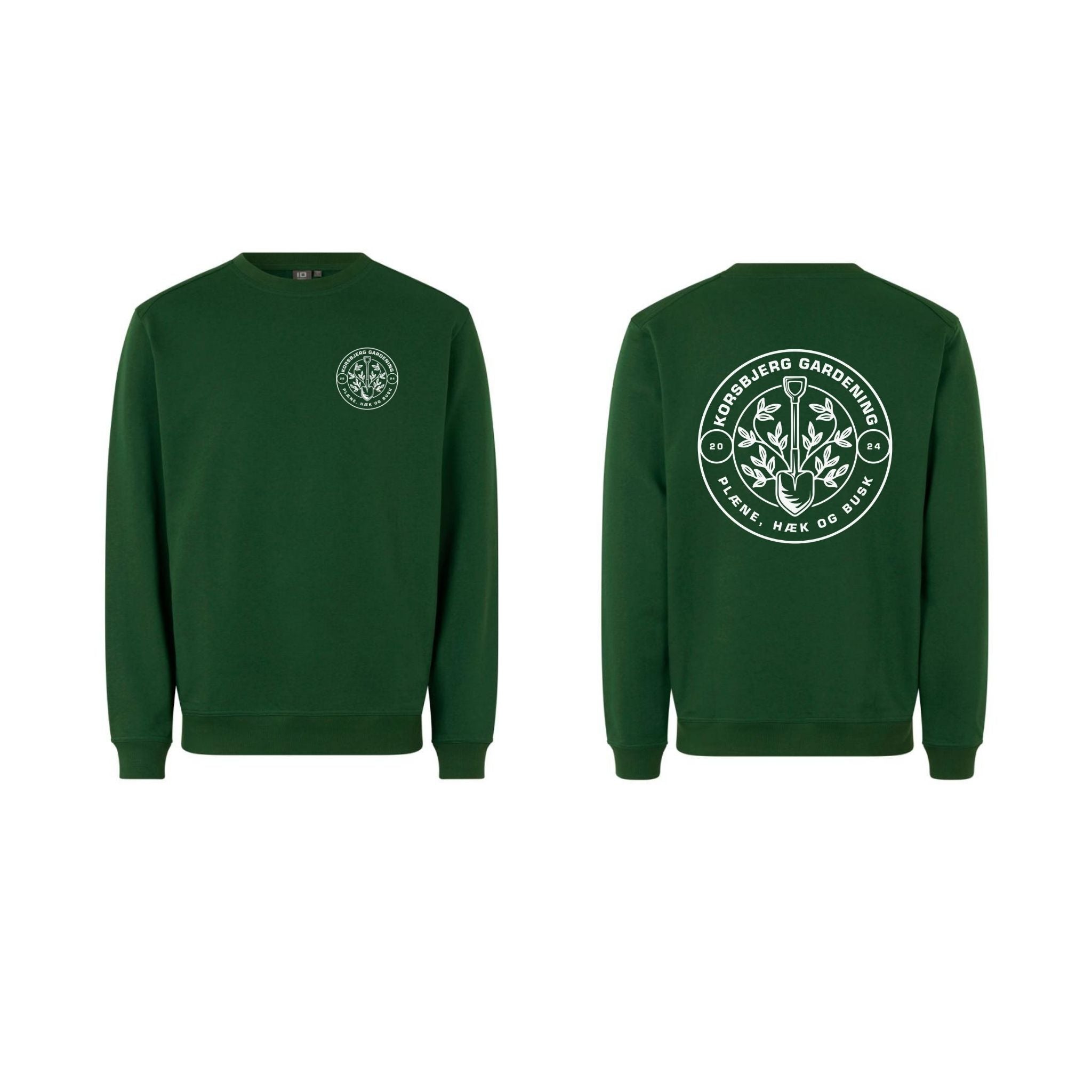 Korsbjerg Gardening ID 0380 PRO Wear CARE sweatshirt ubørstet m bryst og ryglogo