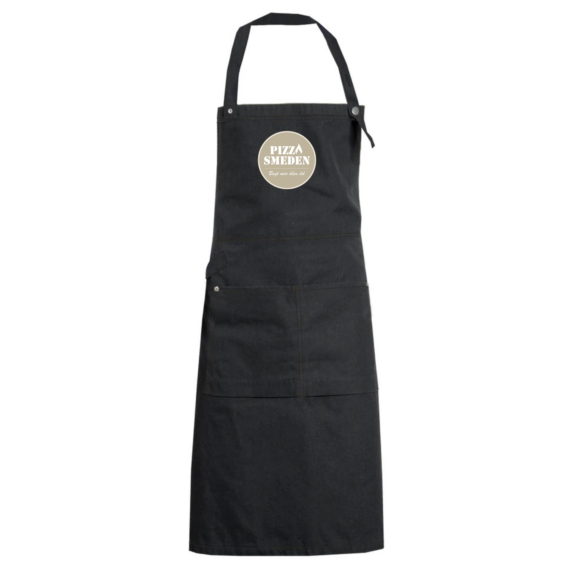 Pizzasmedens NYBO Workwear 610081 Kuskeforklæde, sort, m/tryk
