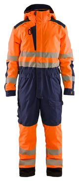 Blåkläder 6725 High Vis Vinter Kedeldragt detalje med firmalogo