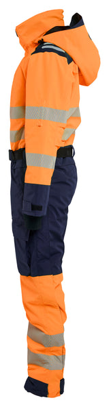 Blåkläder 6726 Dame High Vis Vinterkedeldragt nærbillede med tryk