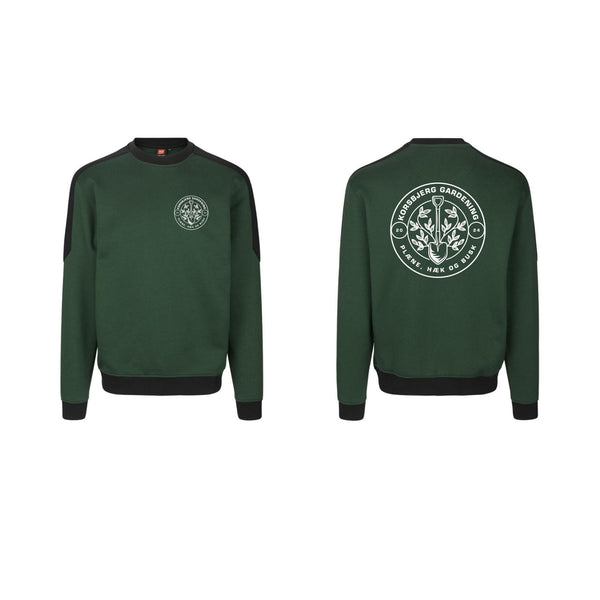 Korsbjerg Gardening ID 0362 PRO Wear sweatshirt kontrast m bryst og ryglogo med tryk eller logo – arbejdstøj og firmatøj