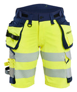 Blåkläder 7020 Dame High Vis Shorts 4-vejs Stretch med tryk eller logo – arbejdstøj og firmatøj