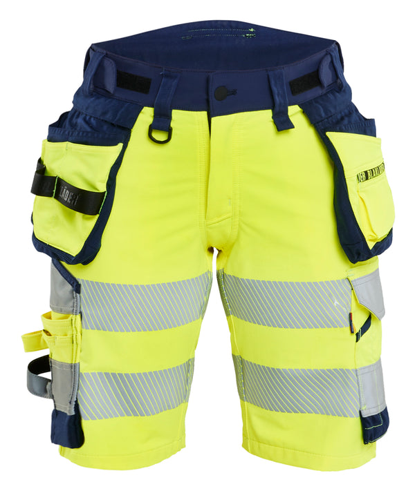 Blåkläder 7020 Dame High Vis Shorts 4-vejs Stretch med tryk eller logo – arbejdstøj og firmatøj