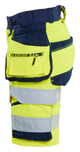 Blåkläder 7020 Dame High Vis Shorts 4-vejs Stretch produktfoto med tryk