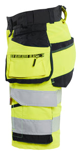 Blåkläder 7020 Dame High Vis Shorts 4-vejs Stretch produktbillede med tryk