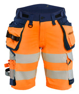 Blåkläder 7020 Dame High Vis Shorts 4-vejs Stretch detalje med firmalogo