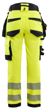 Blåkläder 7022 Dame High Vis Buks 4-vejs Stretch nærbillede med logo