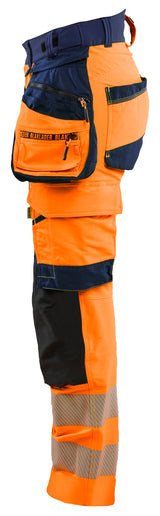 Blåkläder 7022 Dame High Vis Buks 4-vejs Stretch nærbillede med tryk