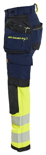 Blåkläder 7025 Dame High Vis Buks 4-vejs Stretch produktfoto med tryk
