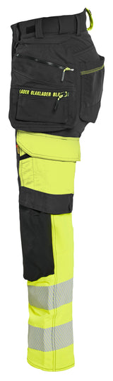 Blåkläder 7025 Dame High Vis Buks 4-vejs Stretch nærbillede med tryk