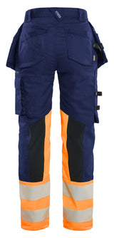 Blåkläder 7030 Dame High Vis Buks Stretch nærbillede med logo