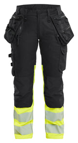 Blåkläder 7030 Dame High Vis Buks Stretch detalje med firmalogo
