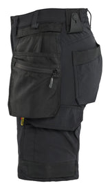 Blåkläder 7124 Dame Håndværker Shorts 4-vejs stretch nærbillede med tryk
