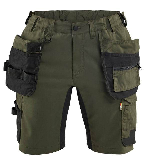 Blåkläder 7133 Dame Håndværker Shorts med stretch med tryk eller logo – arbejdstøj og firmatøj