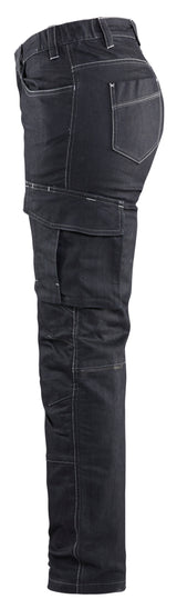 Blåkläder 7140 Dame Service Buks Denim Stretch produktfoto med tryk