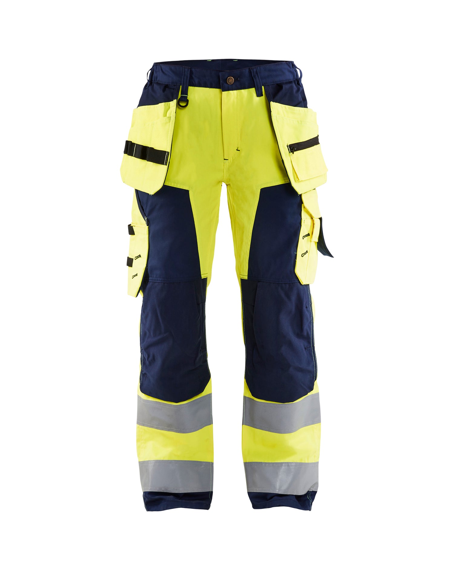 Blåkläder 7156 Dame High Vis Buks med Værktøjslommer, High Vis Gul/Marineblå