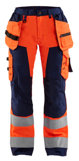 Blåkläder 7156 Dame High Vis Buks med Værktøjslommer materiale med firmalogo