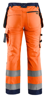 Blåkläder 7156 Dame High Vis Buks med Værktøjslommer nærbillede med logo