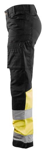Blåkläder 7161 Dame High Vis Buks med stretch produktbillede med tryk
