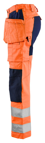 Blåkläder 7163 Dame High Vis Buks med stretch nærbillede med tryk