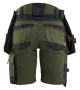 Blåkläder 7175 Striker Dame Håndværker Shorts Stretch nærbillede med logo