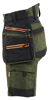 Blåkläder 7175 Striker Dame Håndværker Shorts Stretch produktbillede med tryk