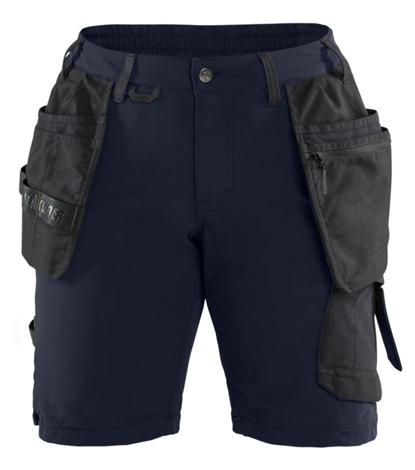 Blåkläder 7183 Dame Håndværker shorts 4-vejs stretch med tryk eller logo – arbejdstøj og firmatøj