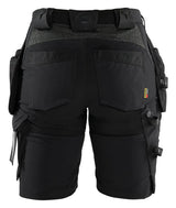 Blåkläder 7183 Dame Håndværker shorts 4-vejs stretch nærbillede med logo