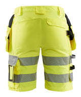 Blåkläder 7186 Dame High Vis Shorts med stretch produktbillede med logo