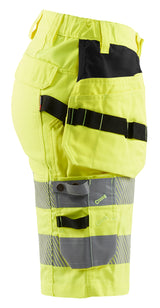 Blåkläder 7186 Dame High Vis Shorts med stretch detalje til broderi